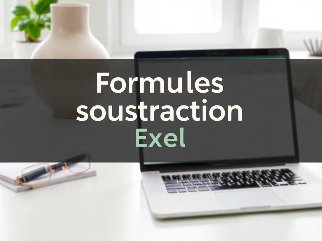 Utilisateur tapant une formule de soustraction Excel sur son ordinateur
